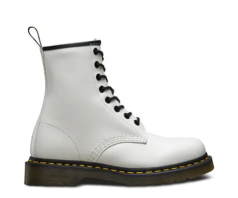 1460 White Smooth Dr. Marten 8 Eye Boots