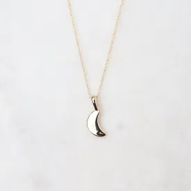 14k Gold  Moon Pendant Necklace