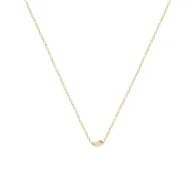 14k Gold Small Marquise Diamond Necklace