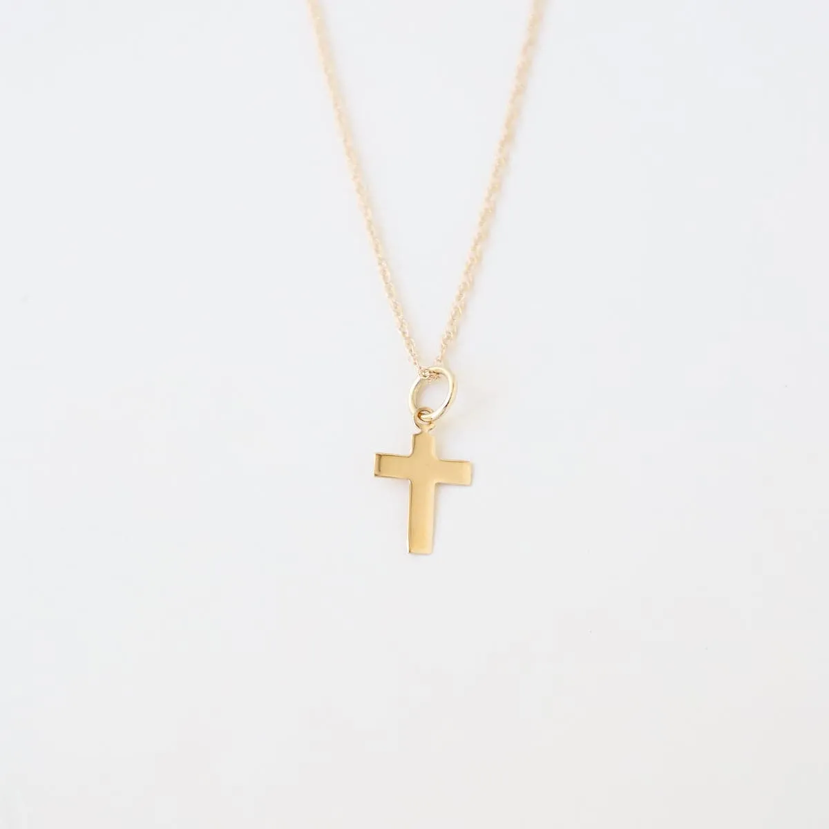 14k Small Cross Necklace