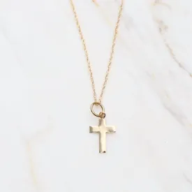 14k Small Cross Necklace