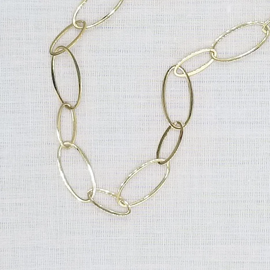 14K Yellow Gold Oval Link Chain