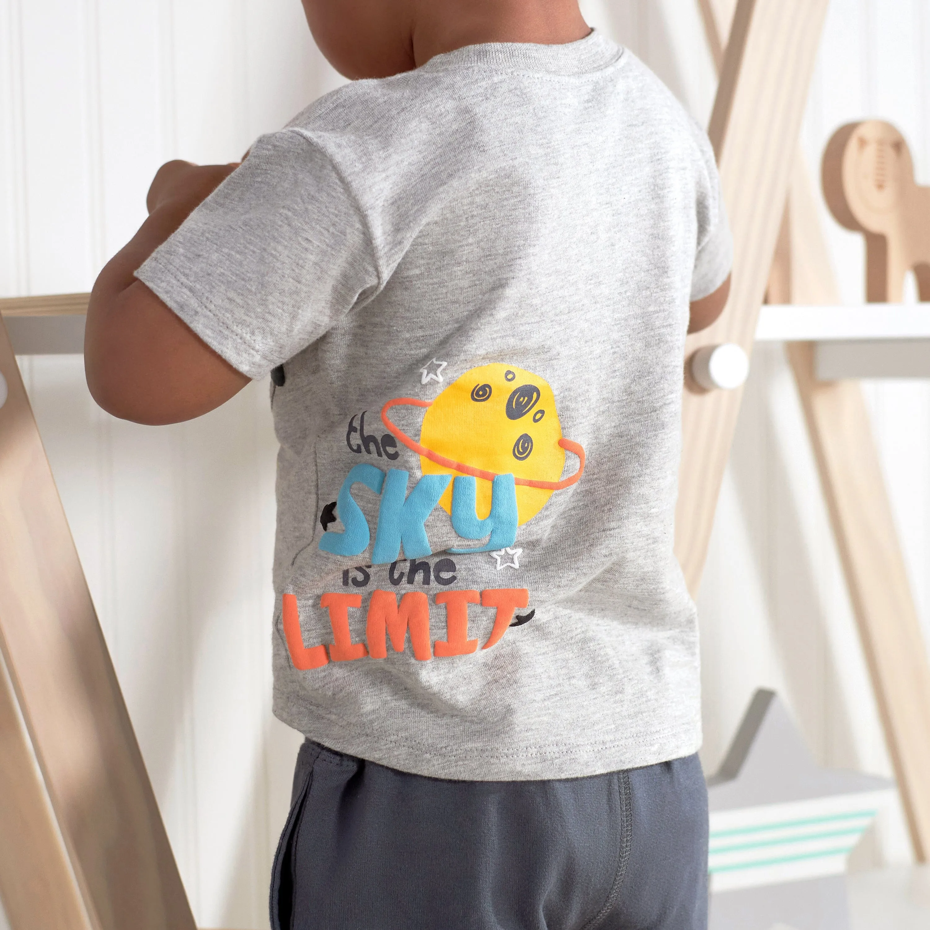 2-Piece Baby & Toddler Boys Blast Off Pocket Tee & Knit Shorts Set