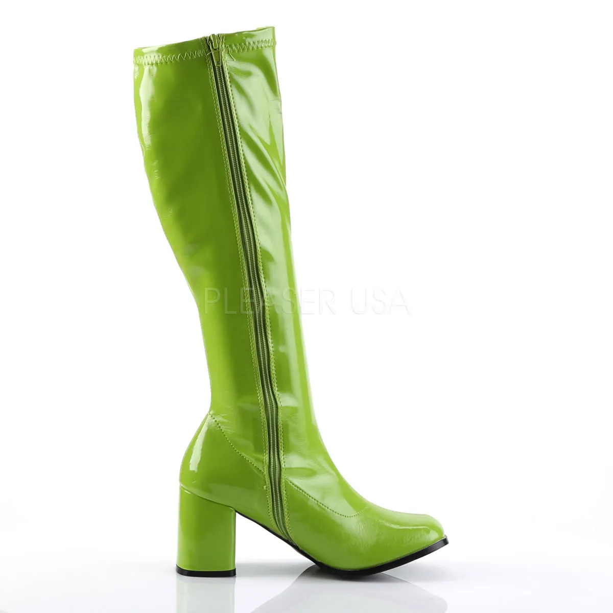 3 Inch Heel GOGO-300 Lime Green Pat