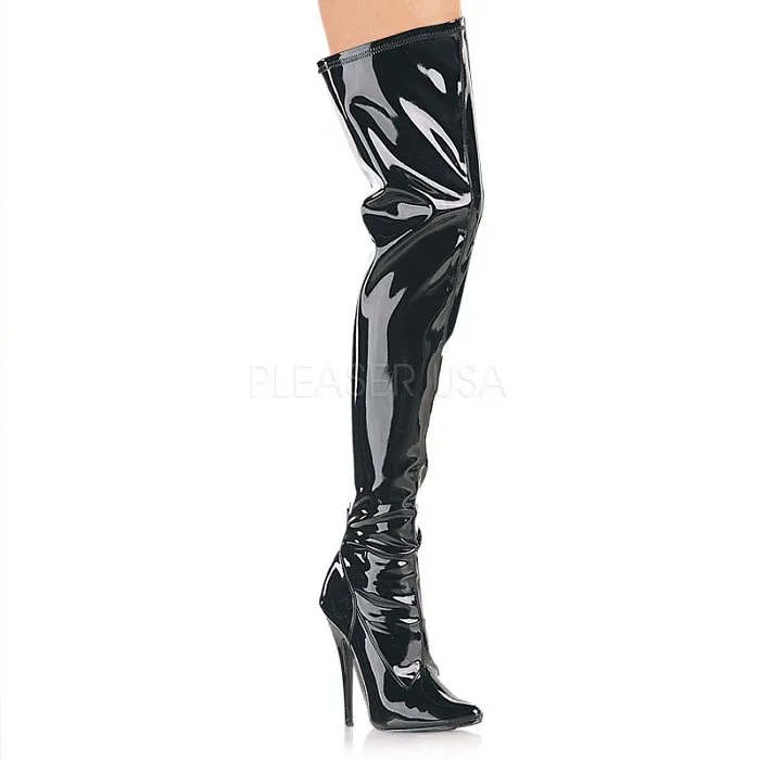 6" Plain Stretch Thigh Boot (DOMINA-3000)