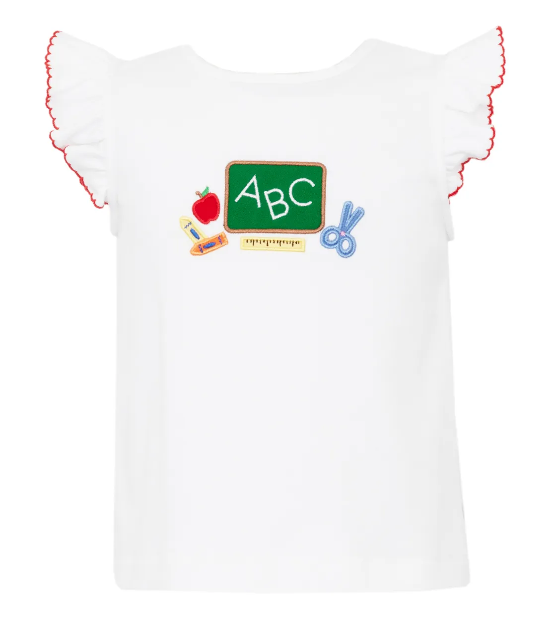 ABC GIRL´S- White knit girl's T-shirt S/S