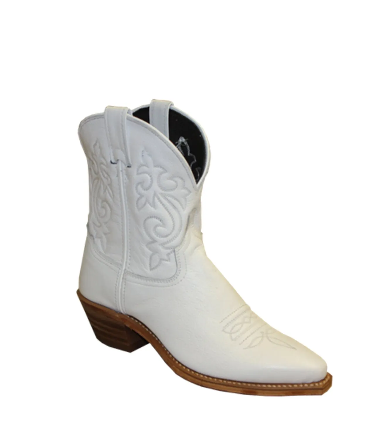 Abilene Boots Womens 7in Western White Cowhide Cowboy Boots