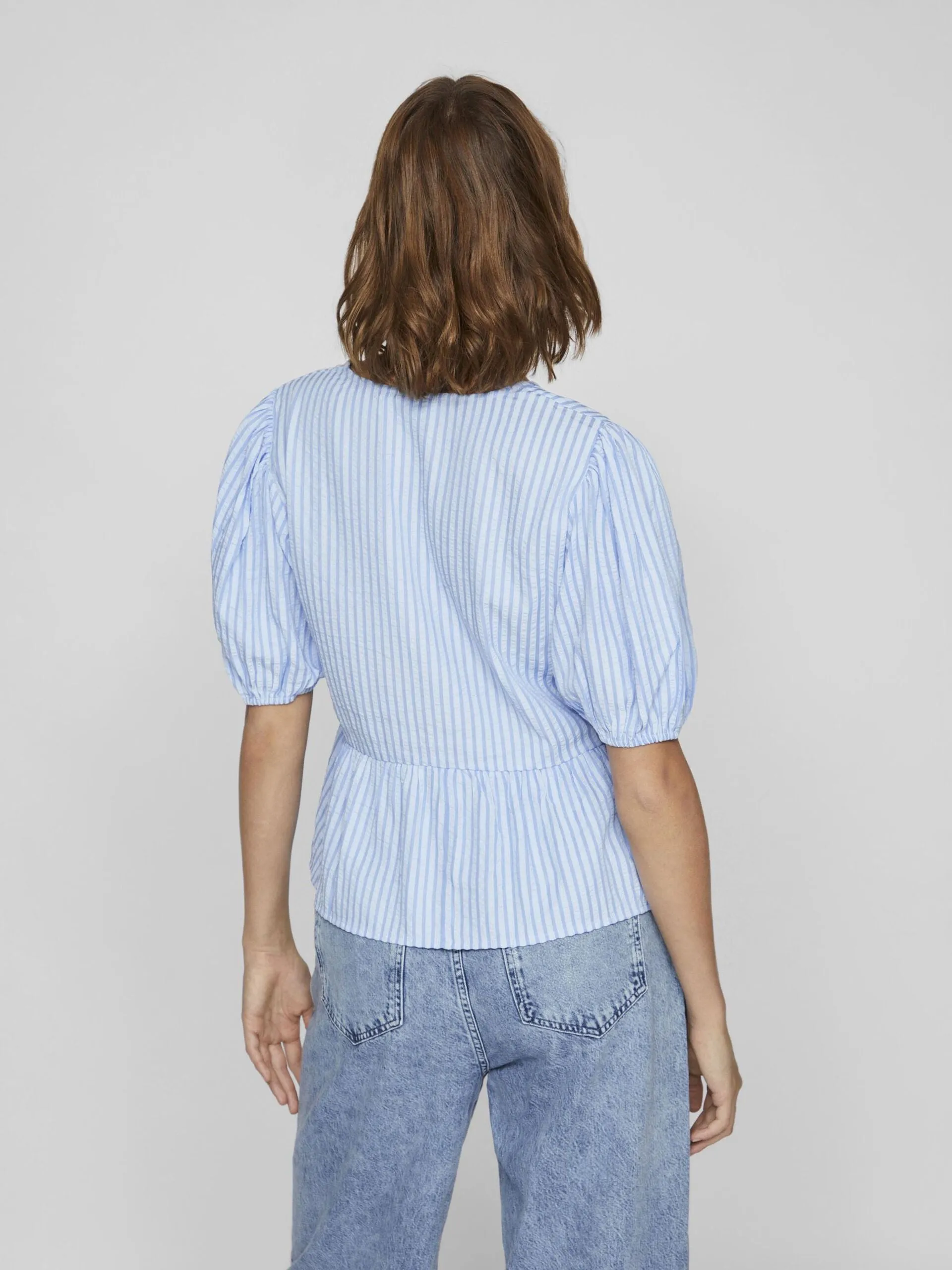 Alex Tie Detail Top (Cashmere Blue/Blue)