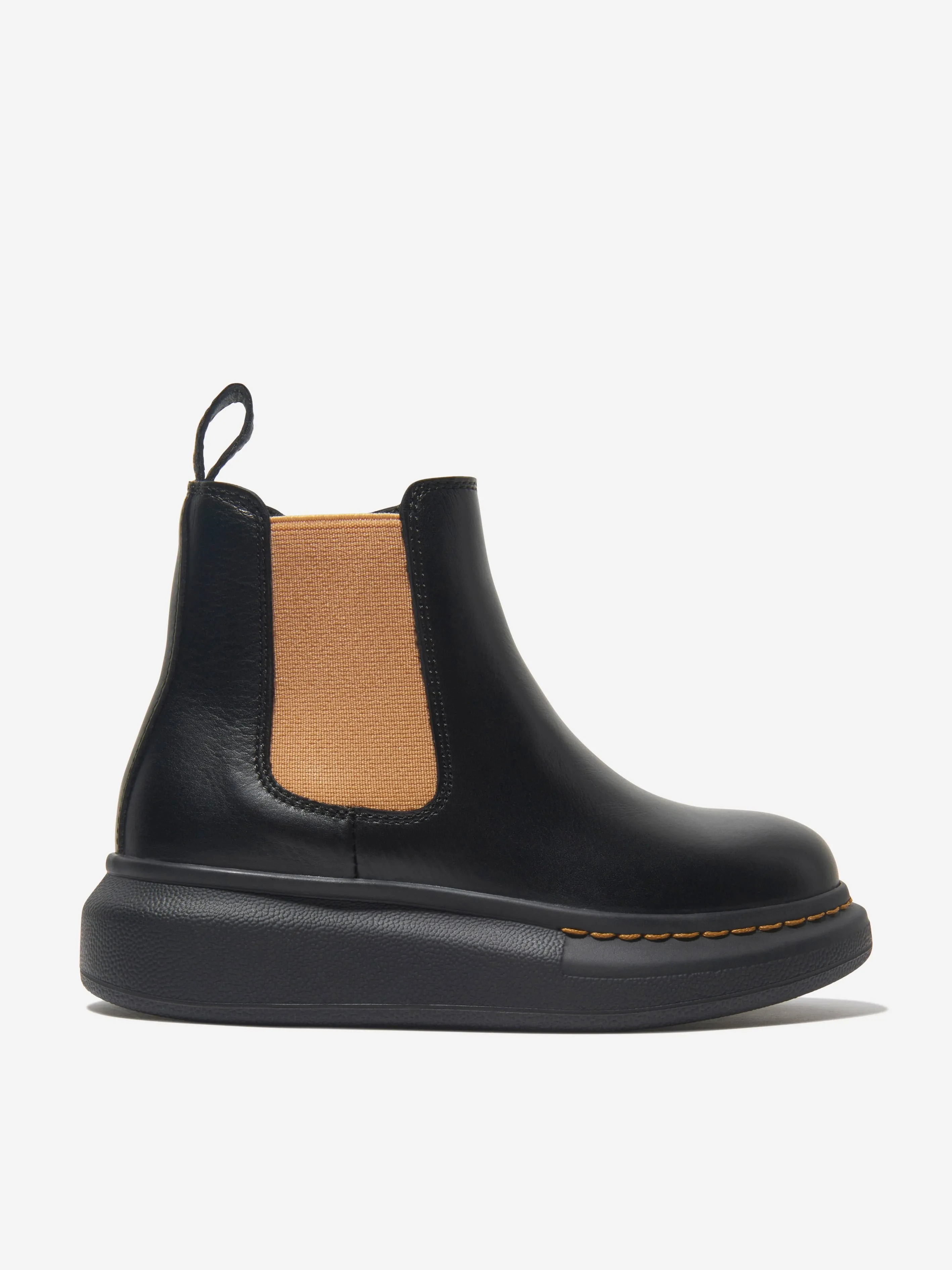 Alexander McQueen Kids Leather Chunky Chelsea Boots