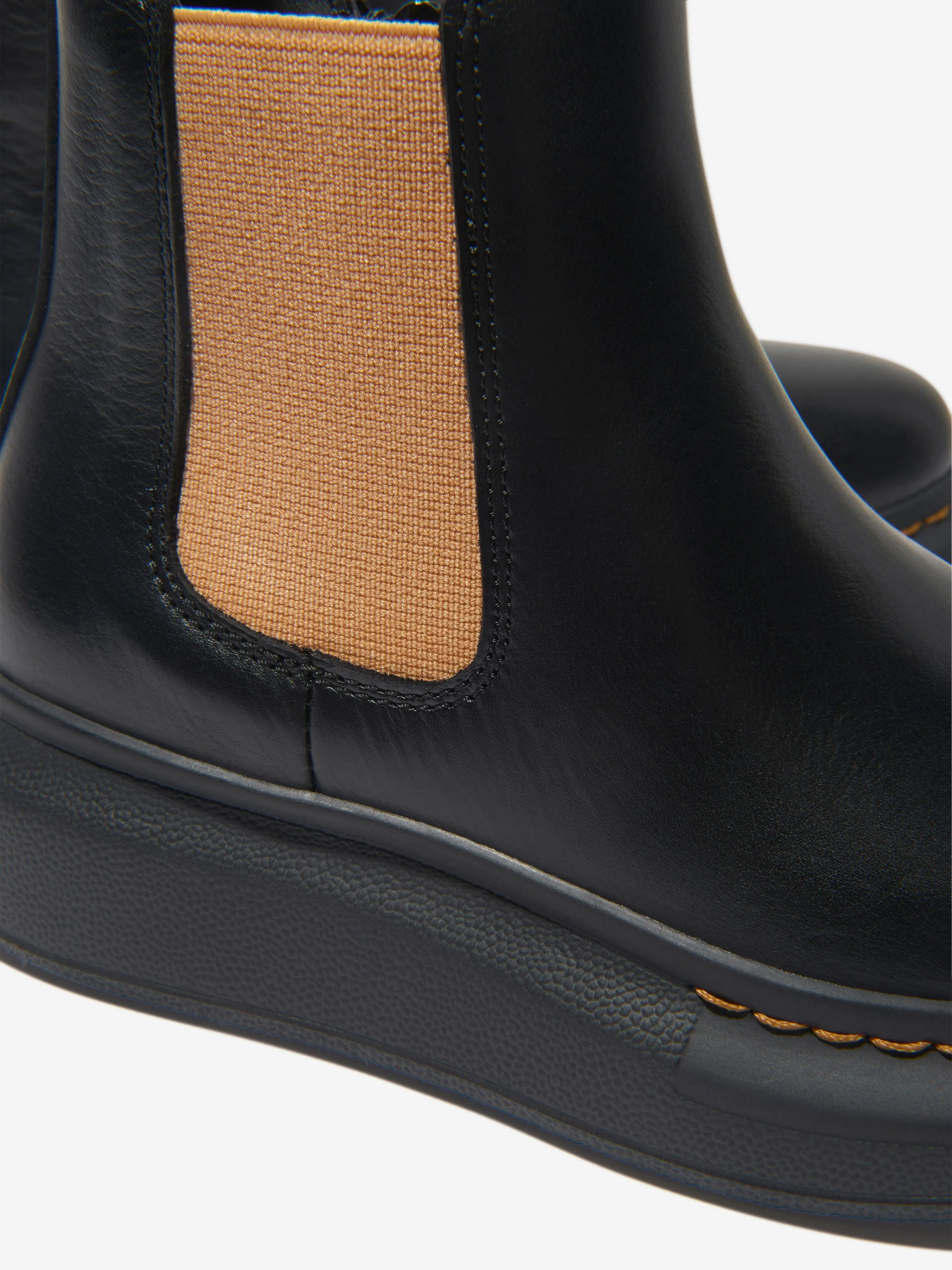 Alexander McQueen Kids Leather Chunky Chelsea Boots