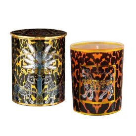 Ambra Nera Decorated Candle - Small