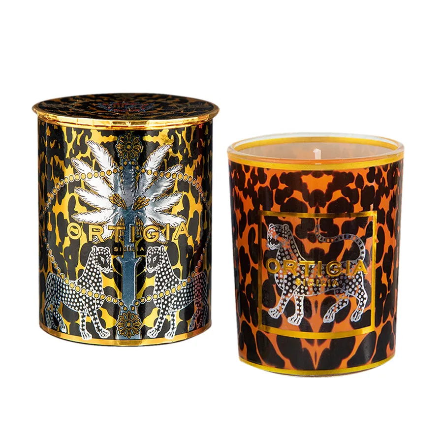 Ambra Nera Decorated Candle - Small