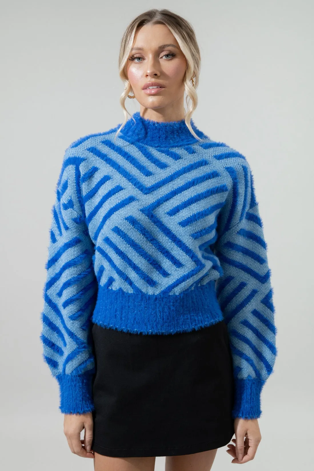 Amherst Comb Pattern Cropped Sweater