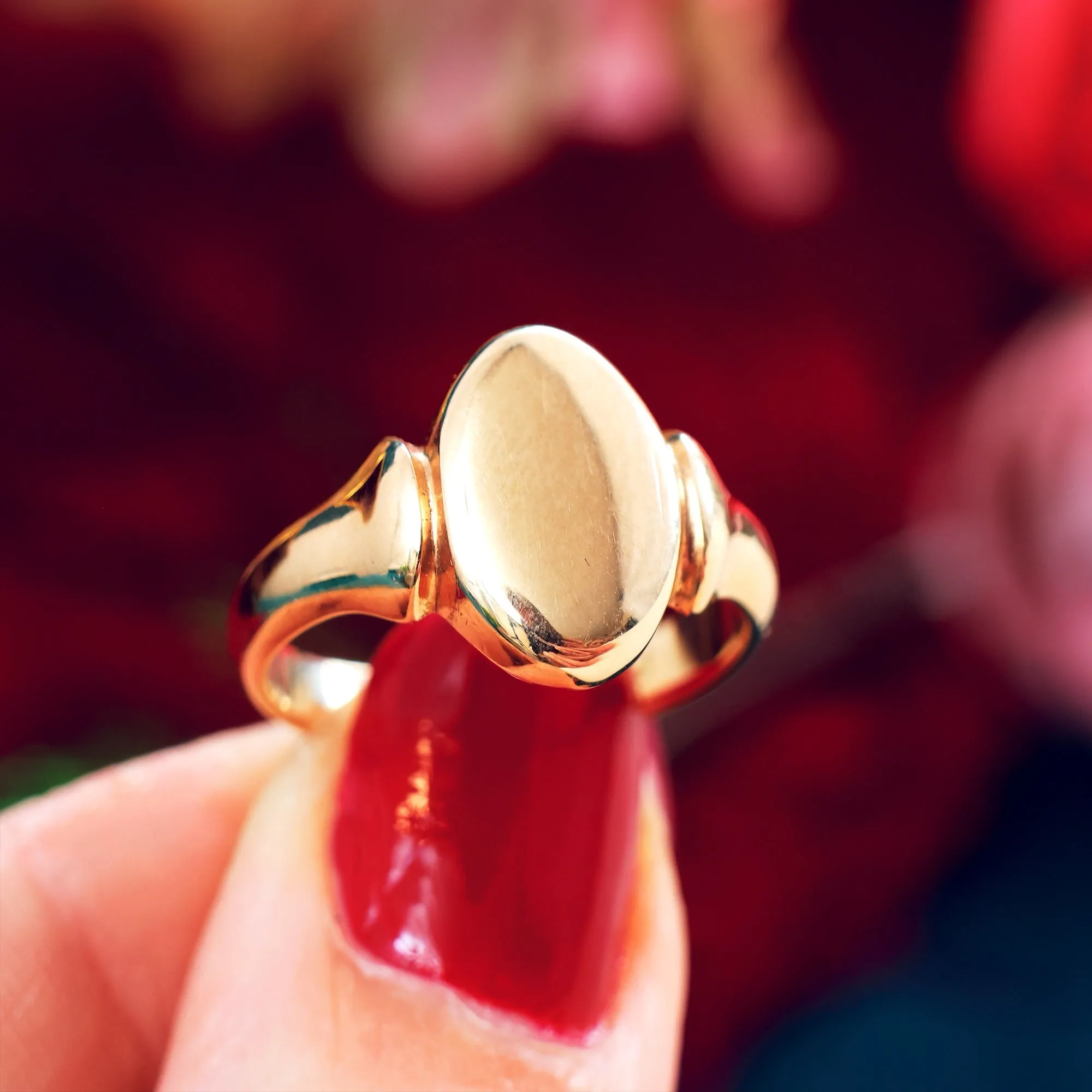 Antique Date 1902 Rose Gold Signet Ring