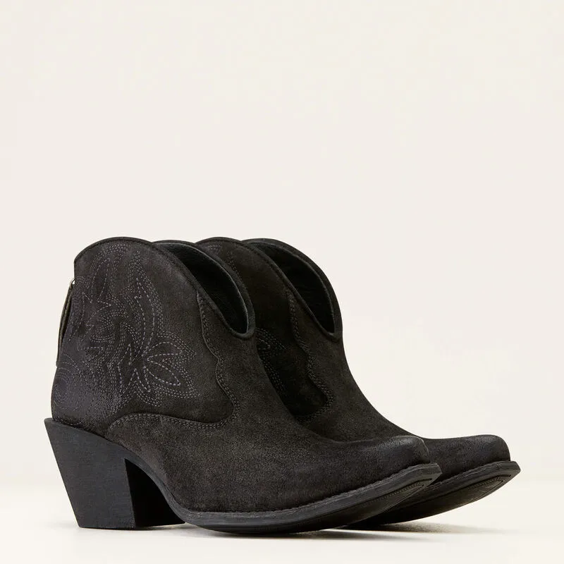 Ariat Women's Distressed Black Suede Layla Bootie