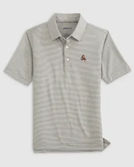 Arizona State Lyndonn Jr. Striped Jersey Performance Polo - Sparky Logo