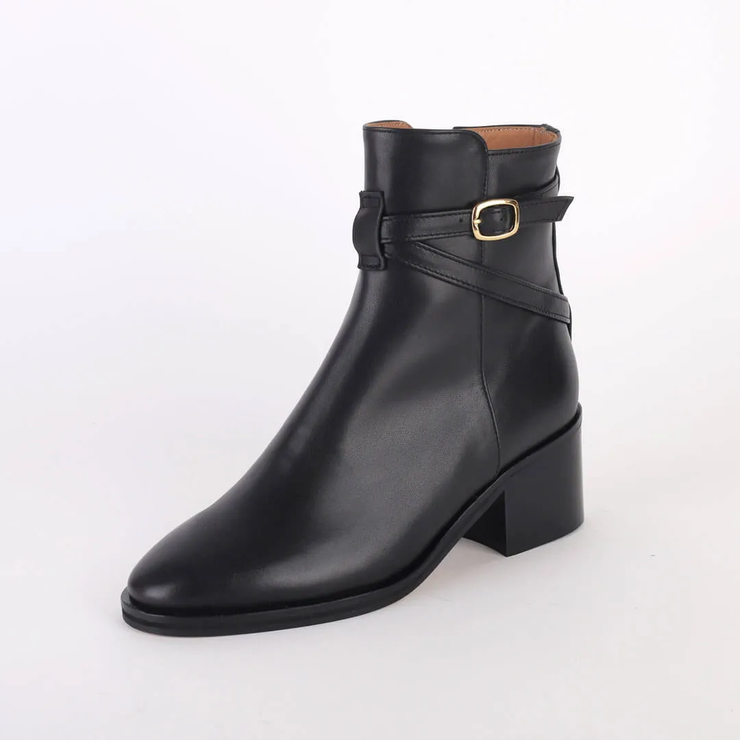 Aubrey - belted ankle boots