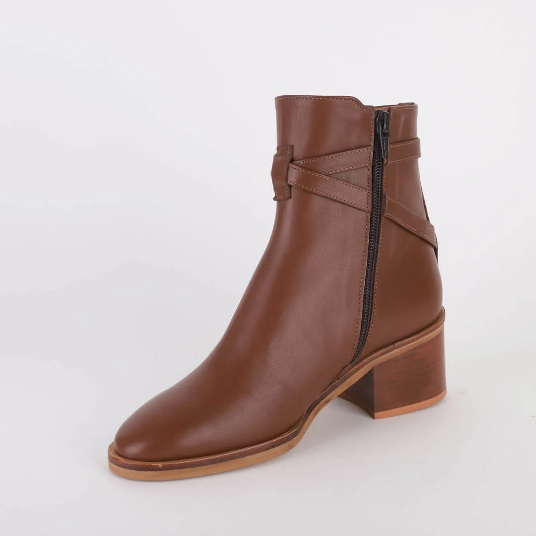 Aubrey - belted ankle boots