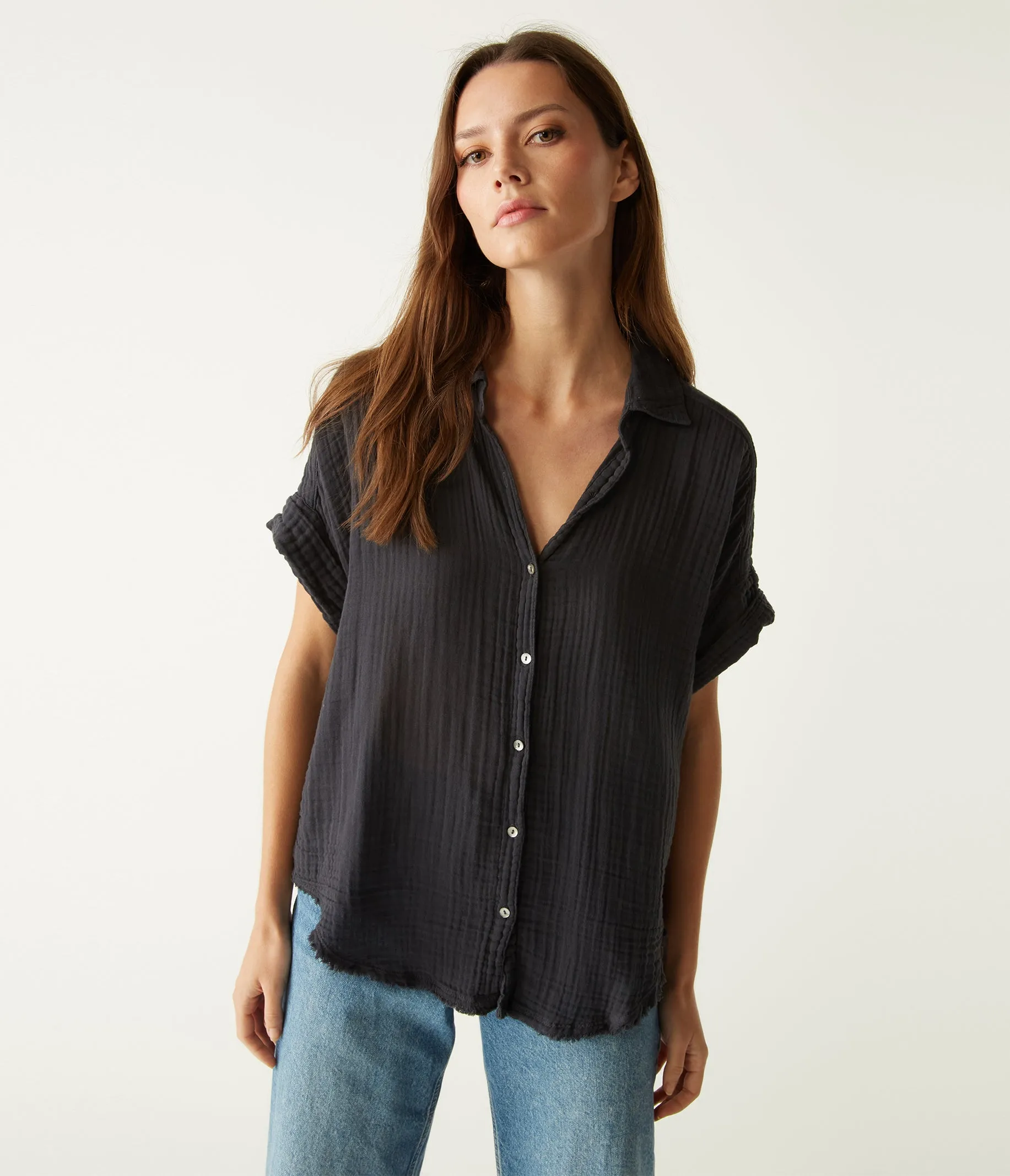 Bailey Gauze Button Down Shirt