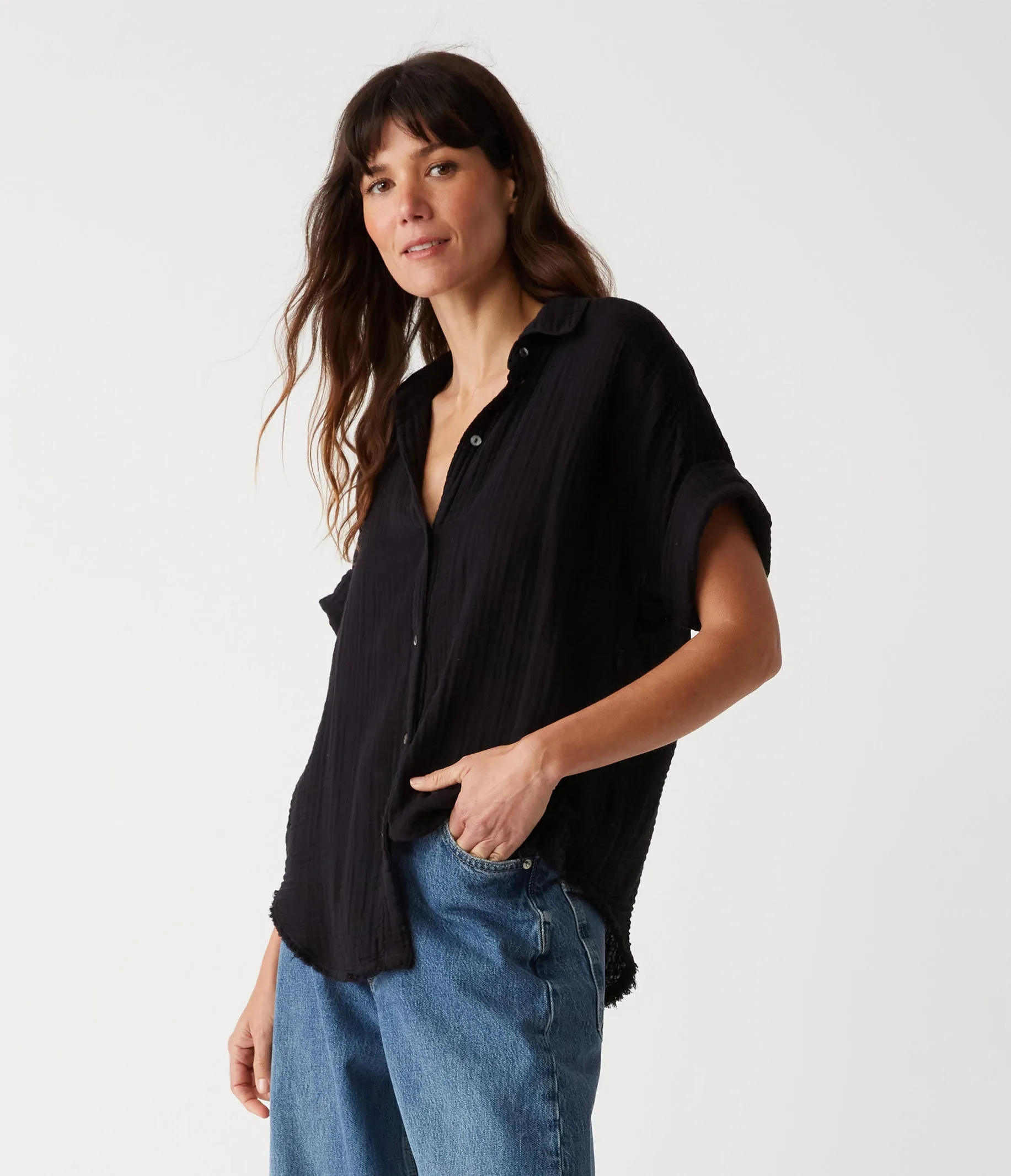 Bailey Gauze Button Down Shirt