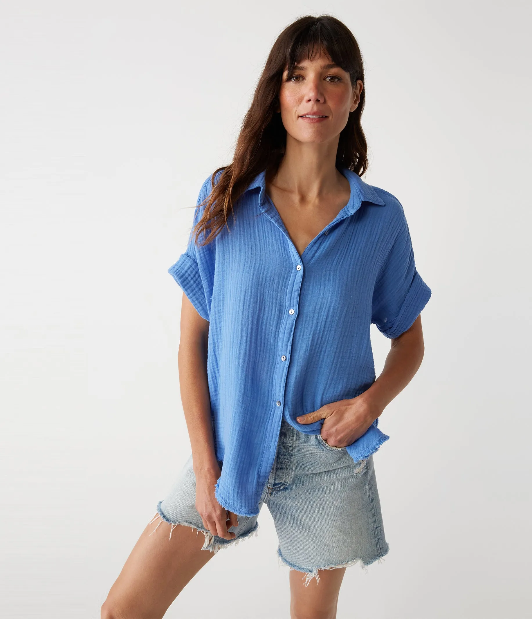 Bailey Gauze Button Down Shirt