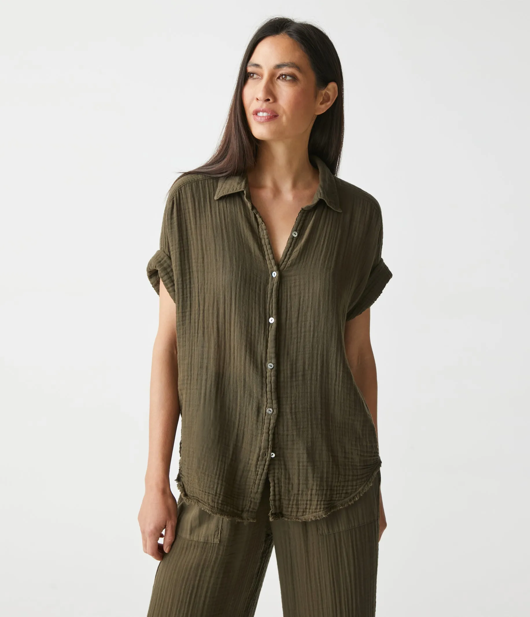 Bailey Gauze Button Down Shirt