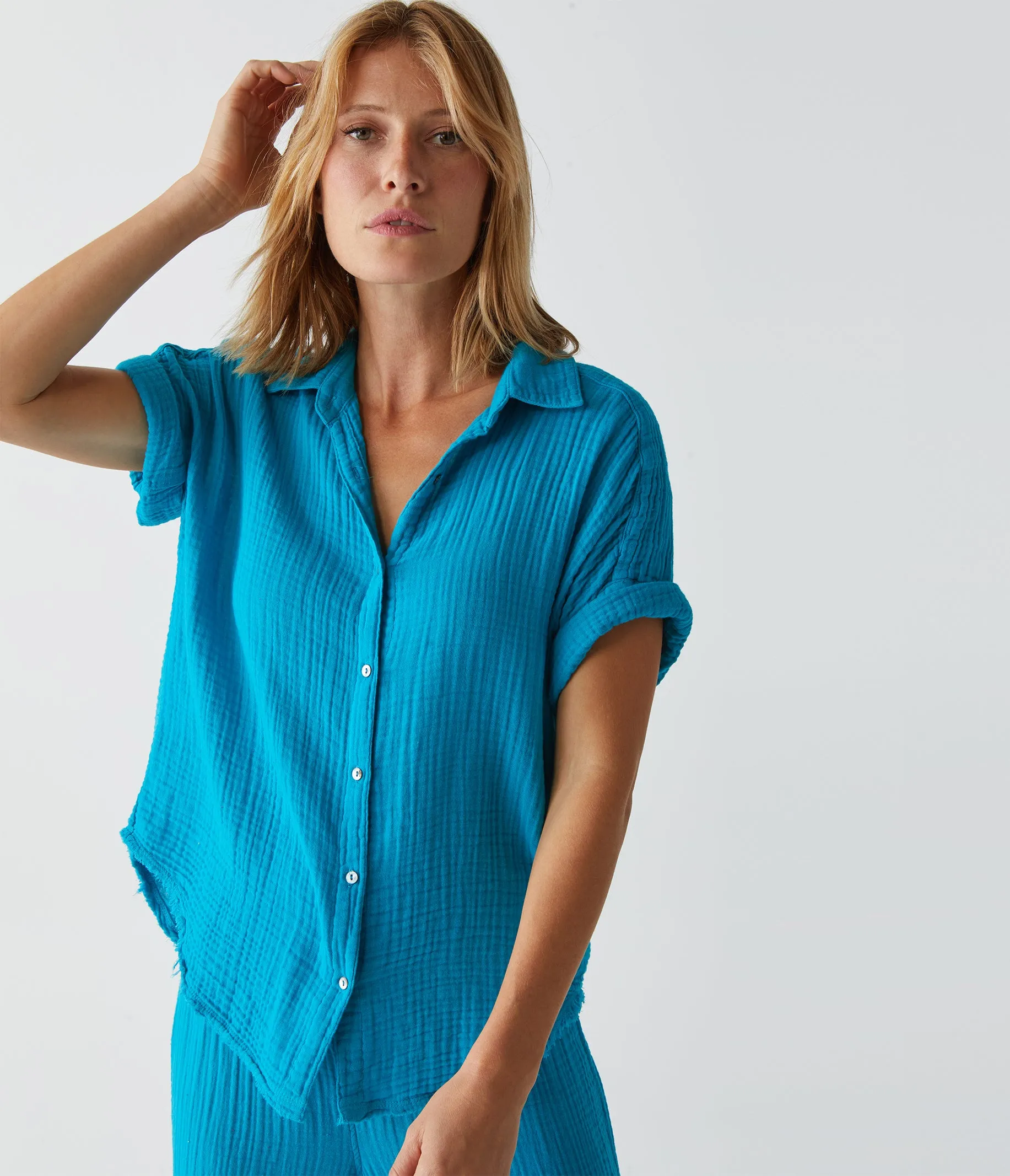 Bailey Gauze Button Down Shirt