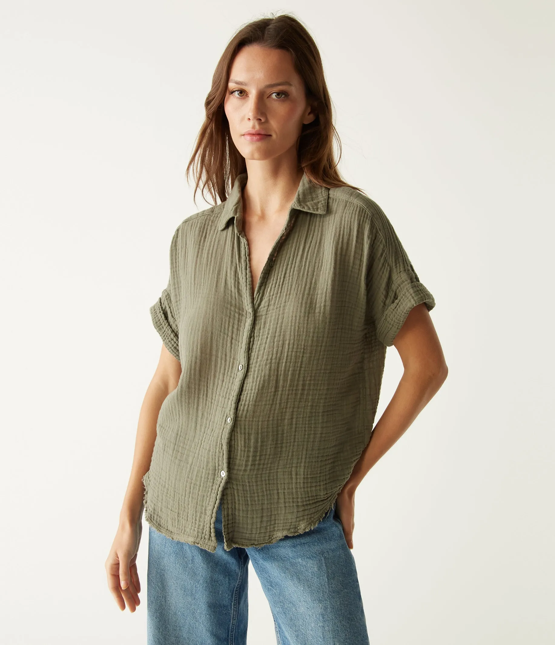 Bailey Gauze Button Down Shirt