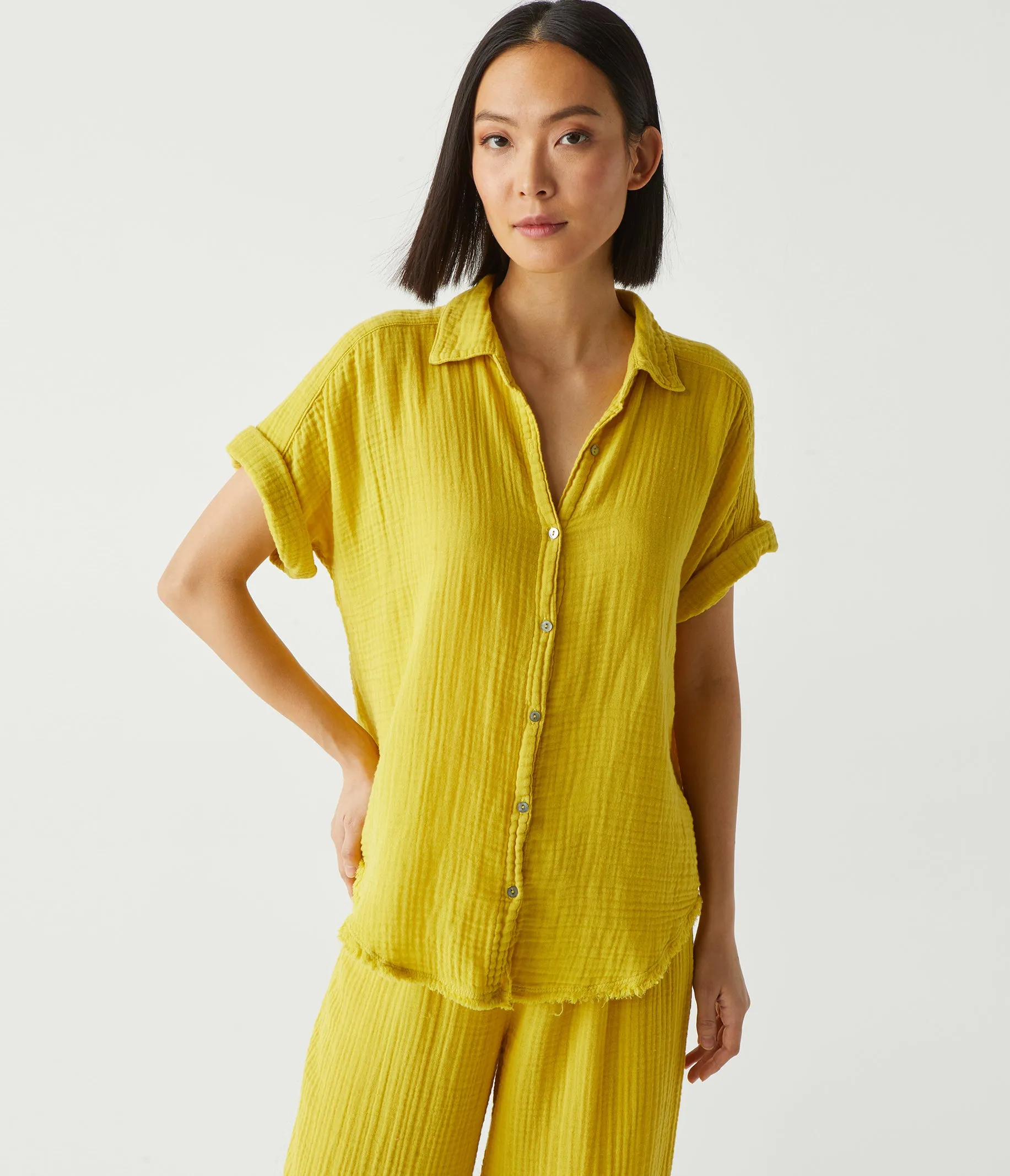 Bailey Gauze Button Down Shirt