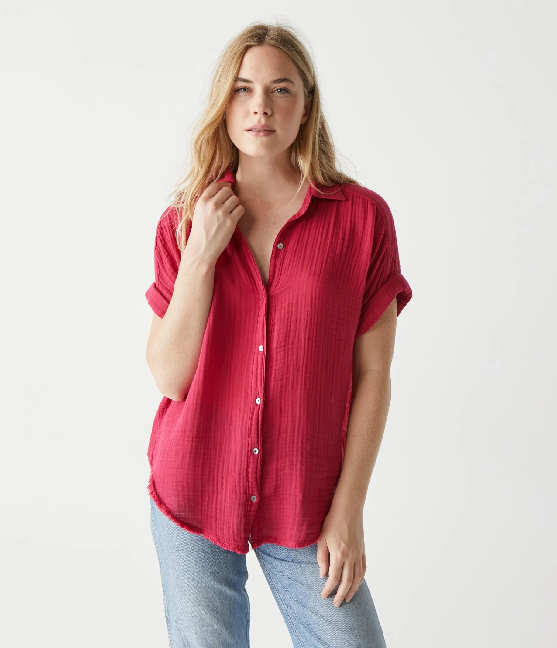 Bailey Gauze Button Down Shirt