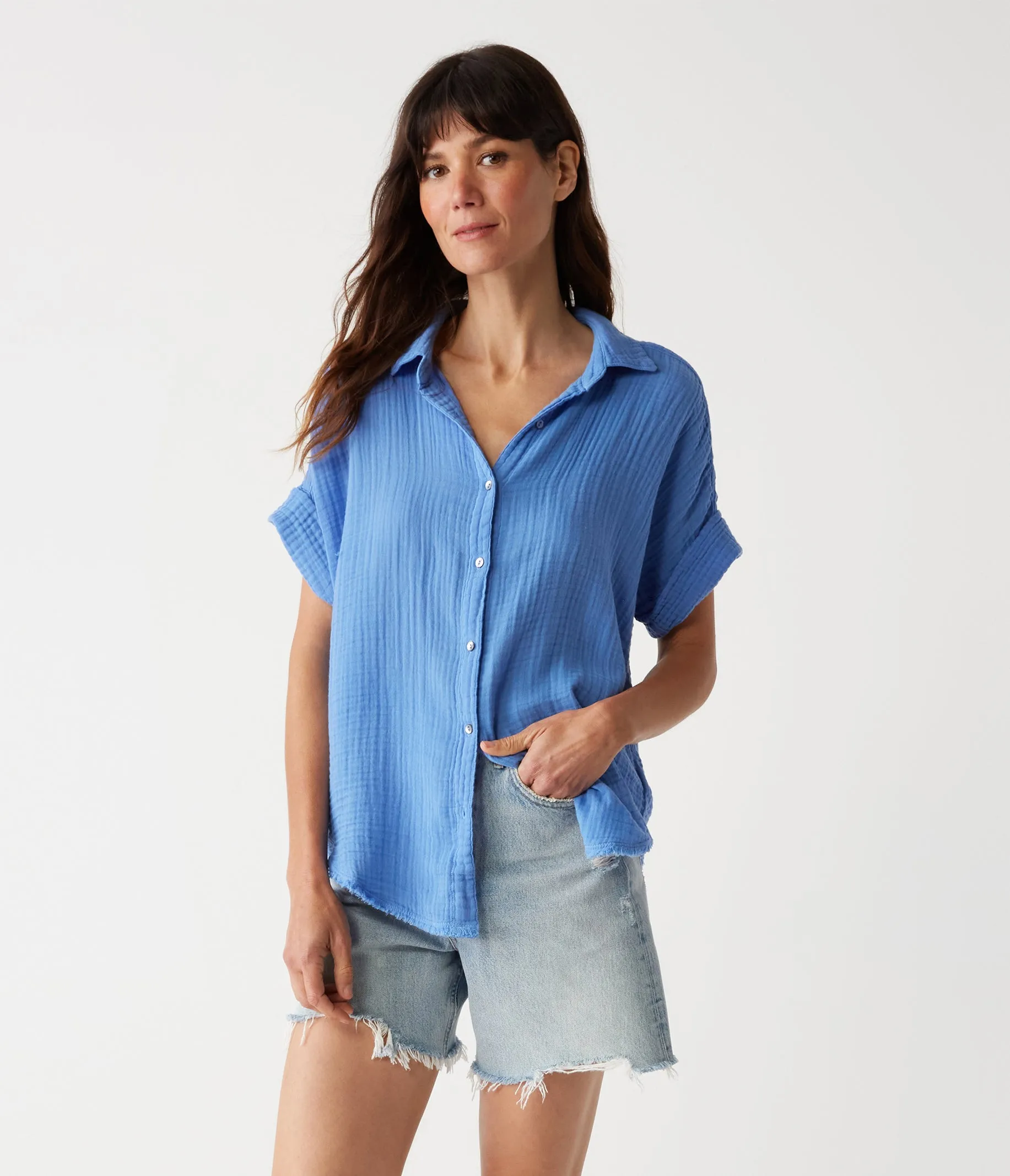 Bailey Gauze Button Down Shirt