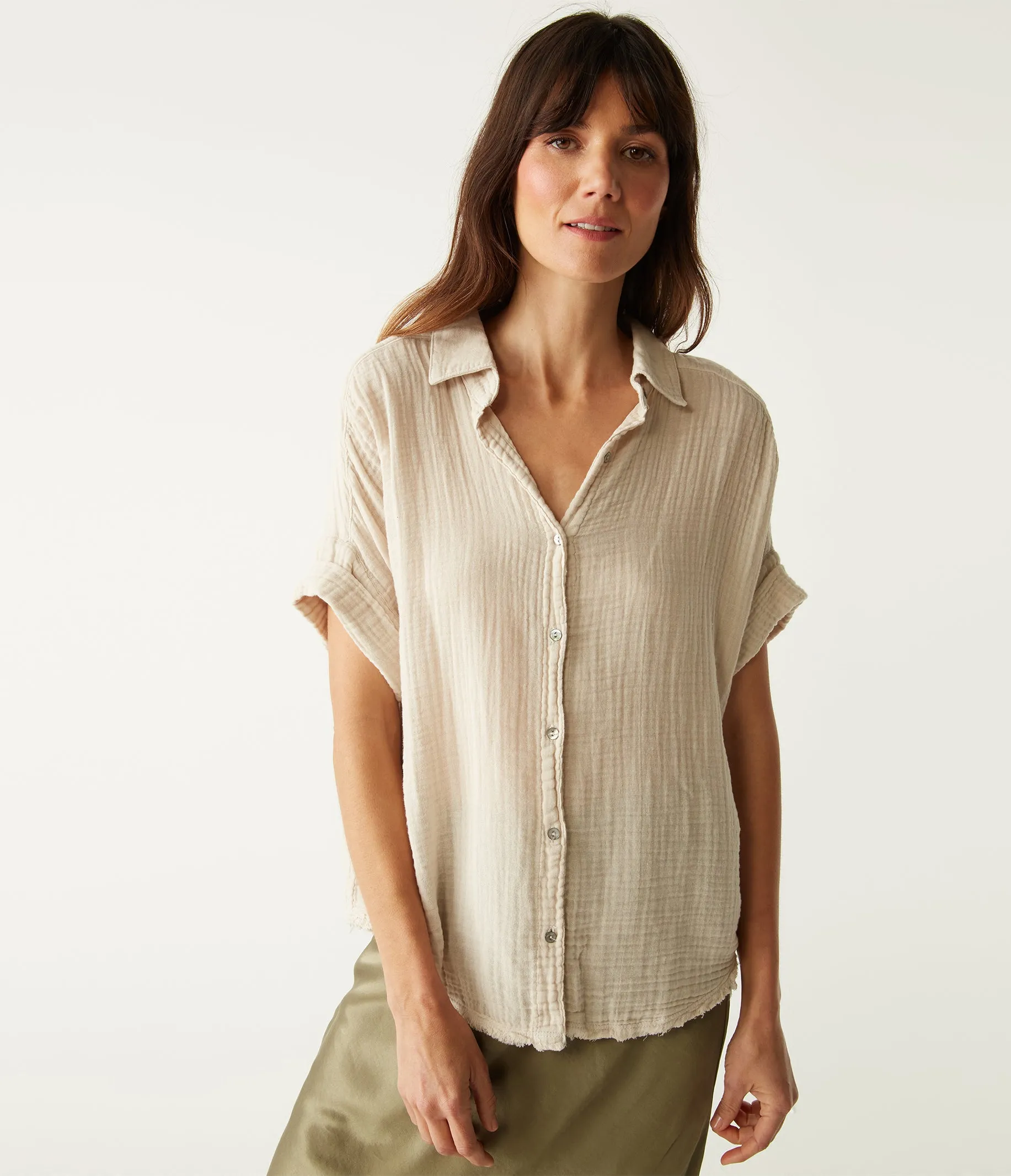 Bailey Gauze Button Down Shirt