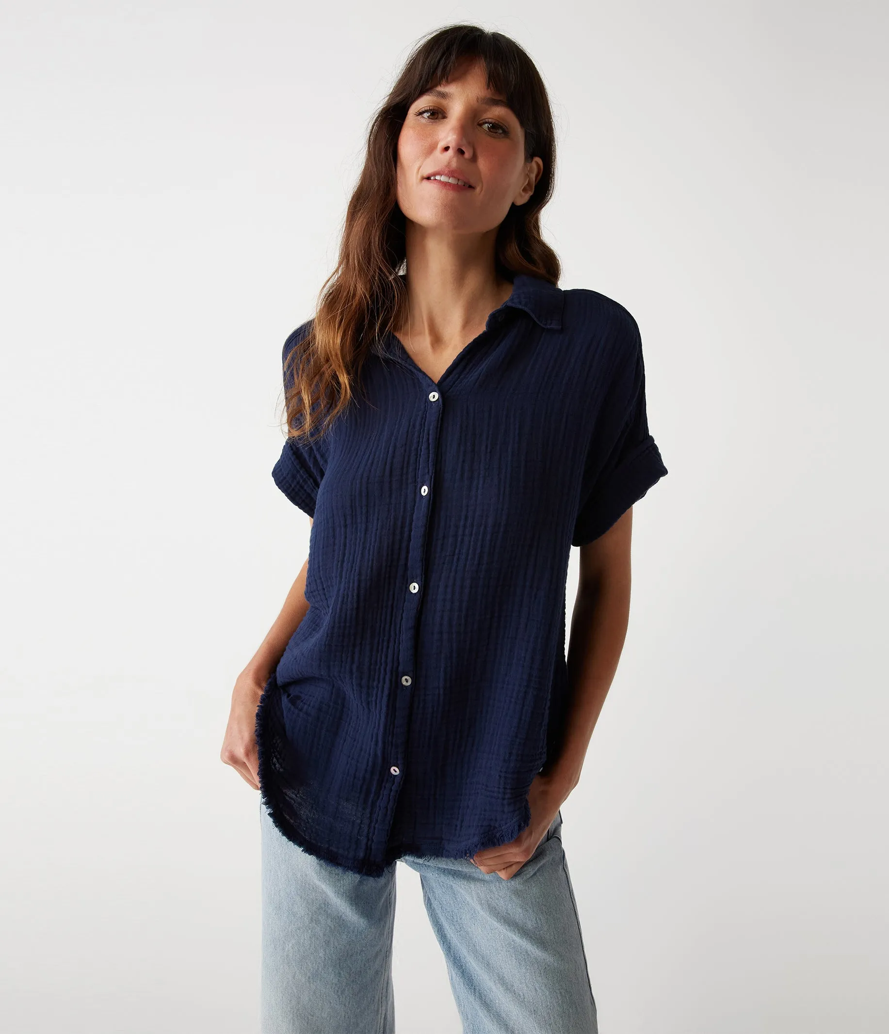 Bailey Gauze Button Down Shirt