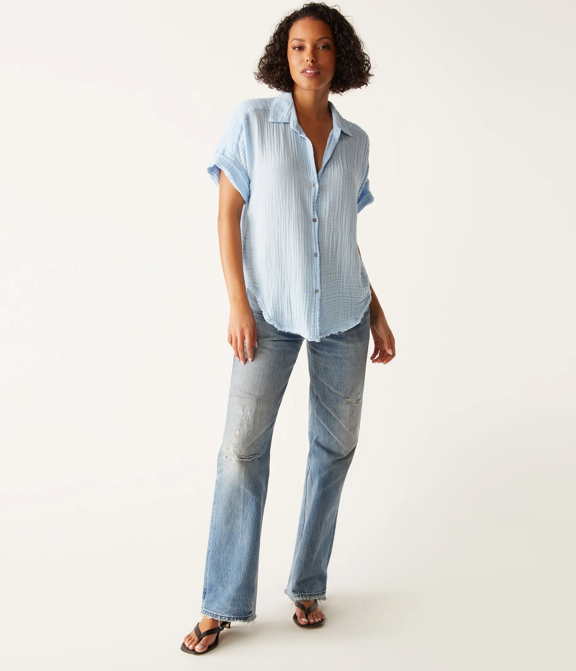 Bailey Gauze Button Down Shirt