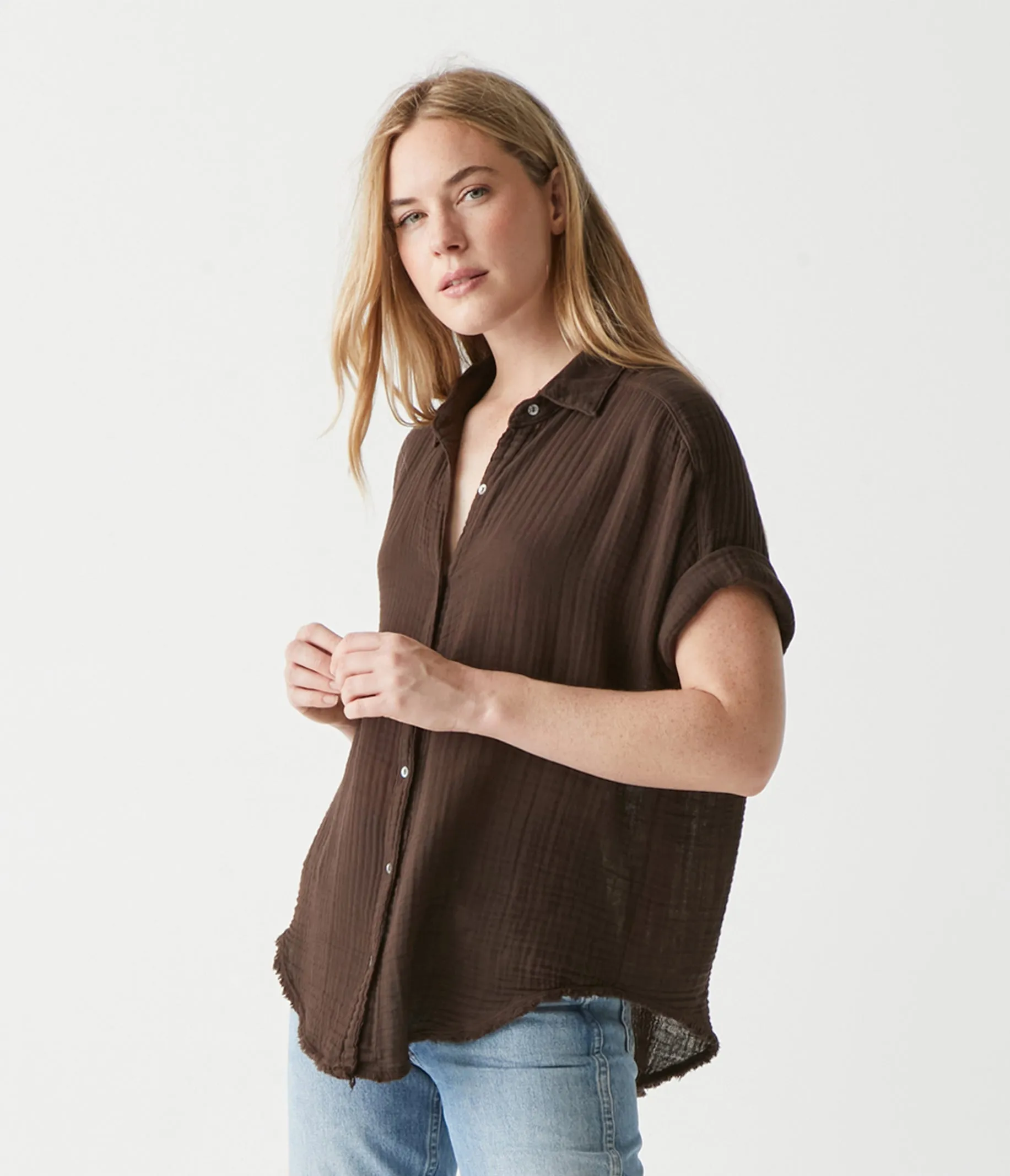 Bailey Gauze Button Down Shirt