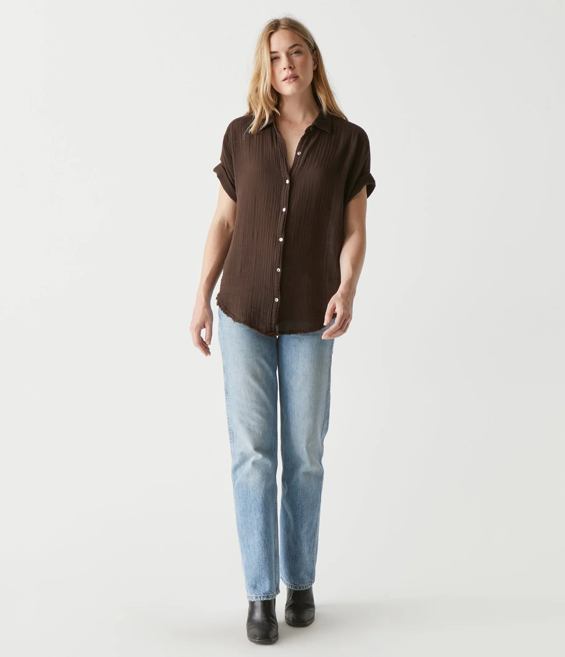 Bailey Gauze Button Down Shirt