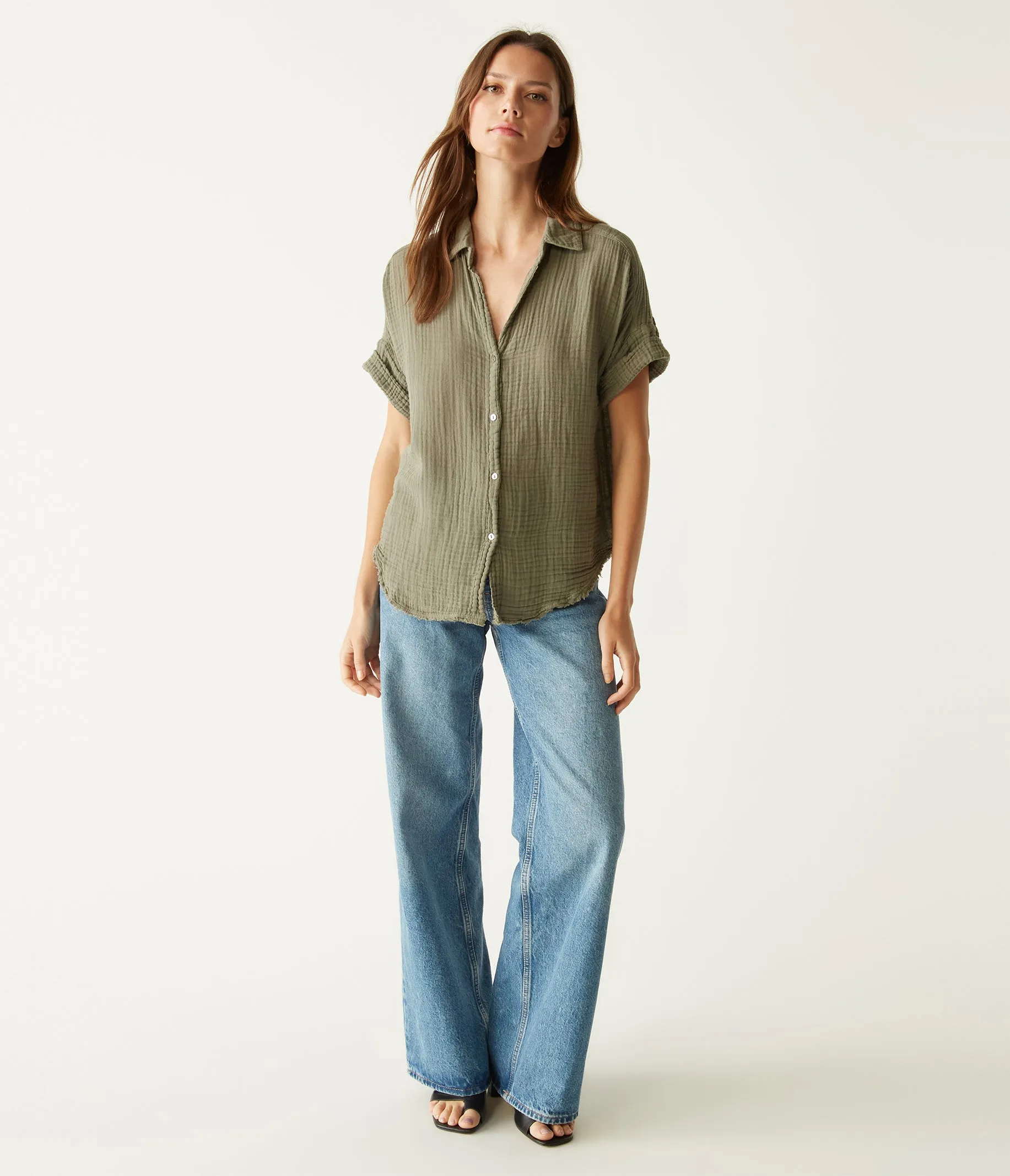 Bailey Gauze Button Down Shirt