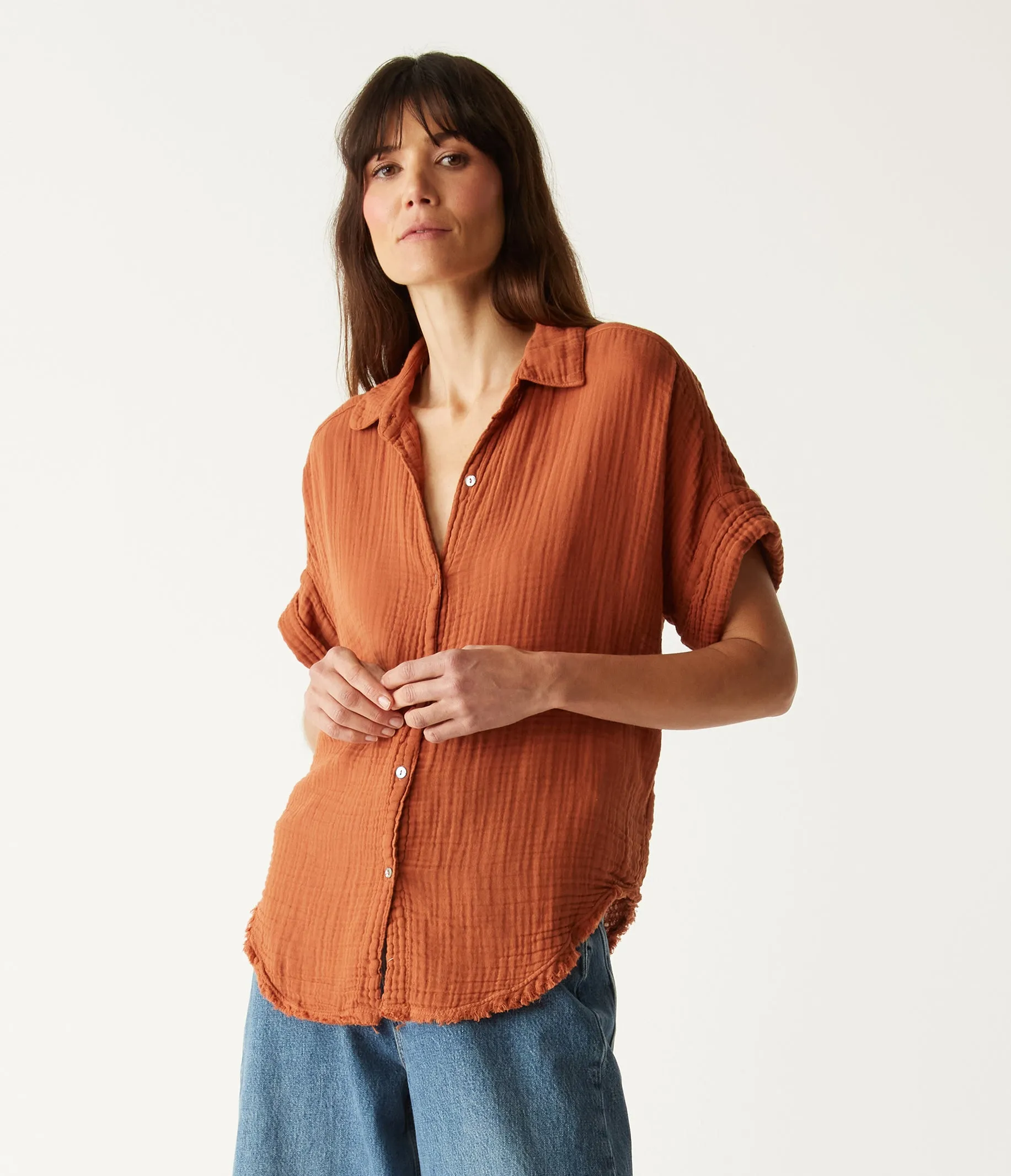 Bailey Gauze Button Down Shirt