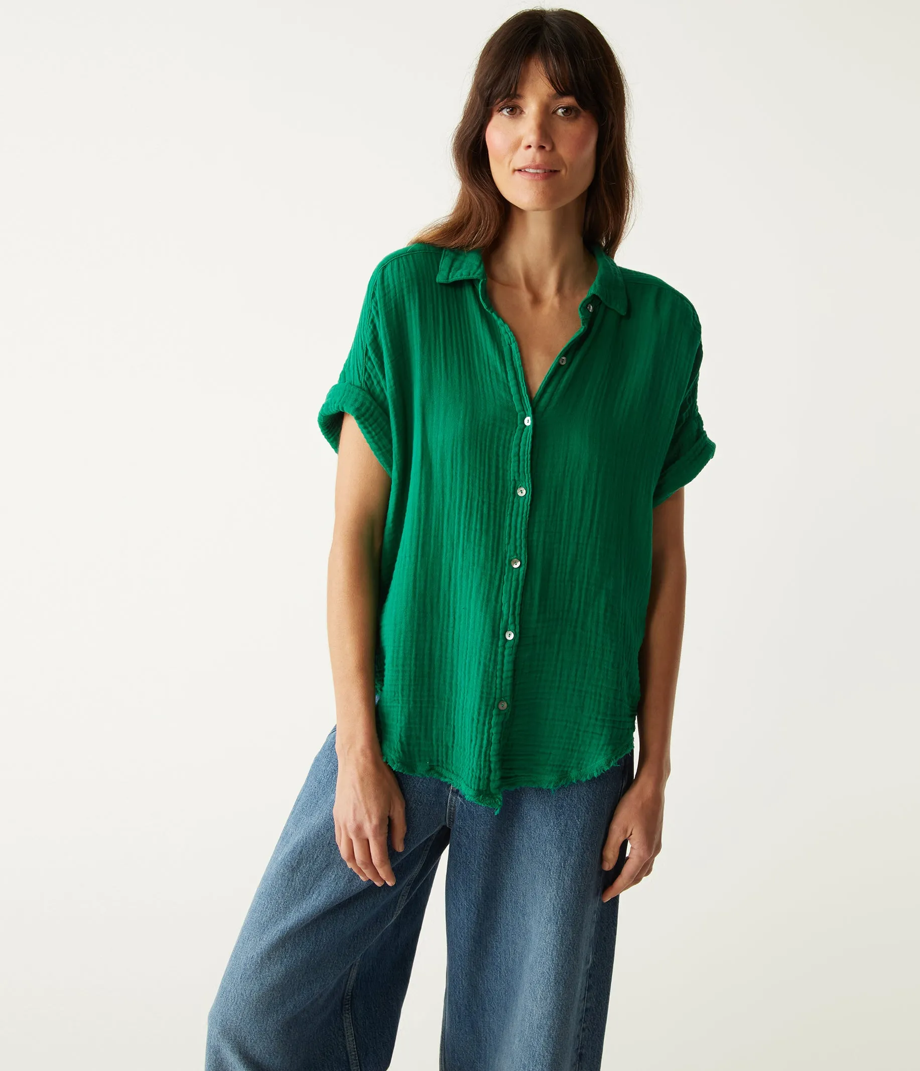 Bailey Gauze Button Down Shirt