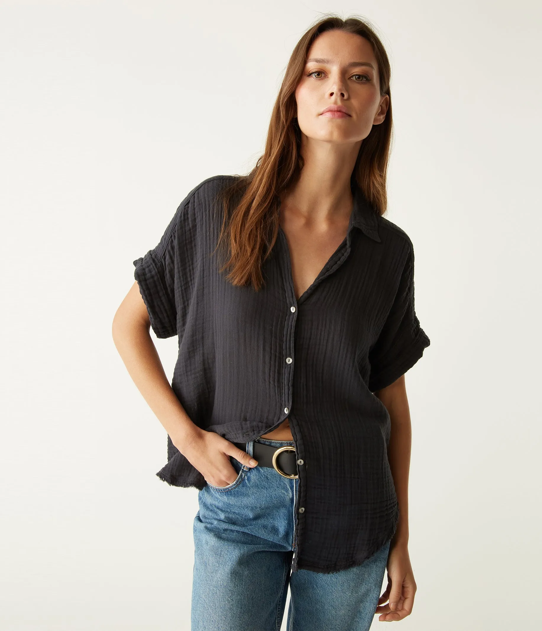 Bailey Gauze Button Down Shirt