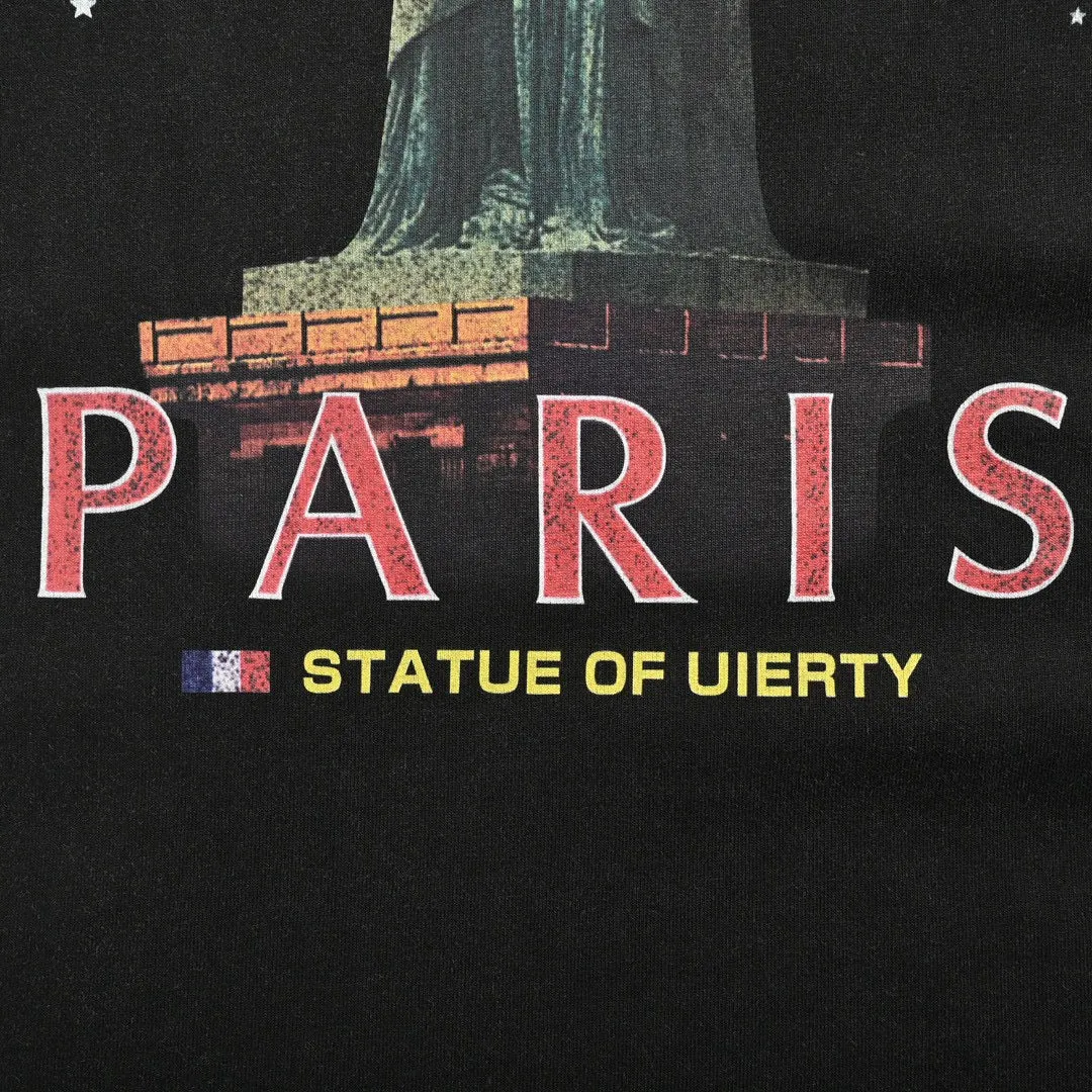 Balenciaga Paris Statue of Liberty T-Shirt (Black)