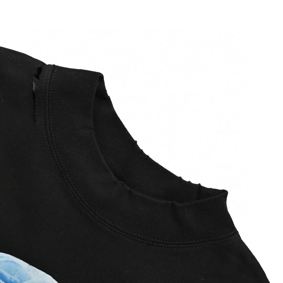 Balenciaga Planet Earth Black T-Shirt