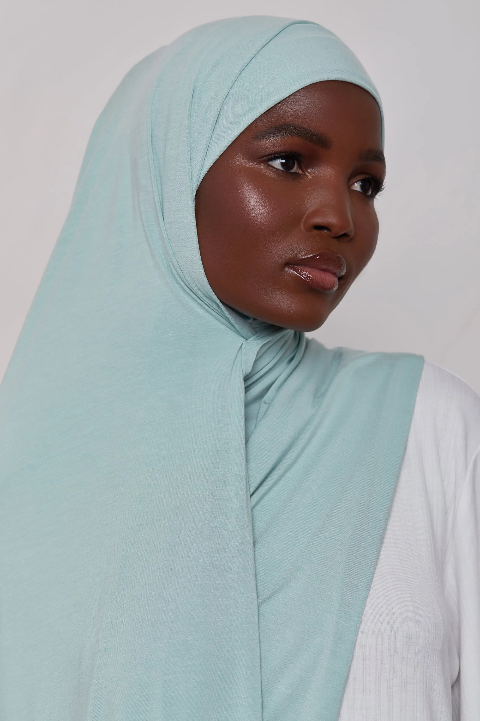 Bamboo Jersey Hijab - Mist