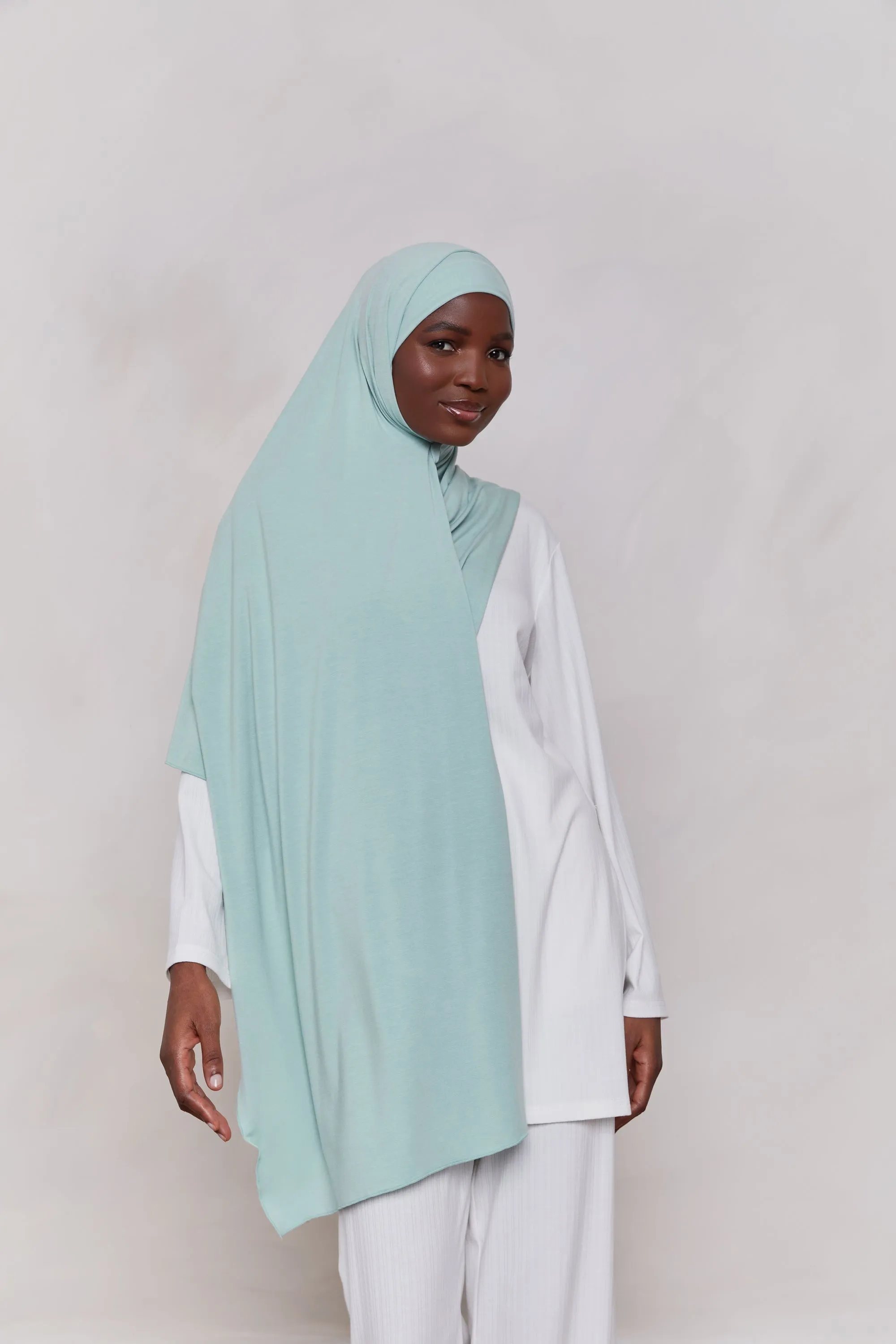 Bamboo Jersey Hijab - Mist