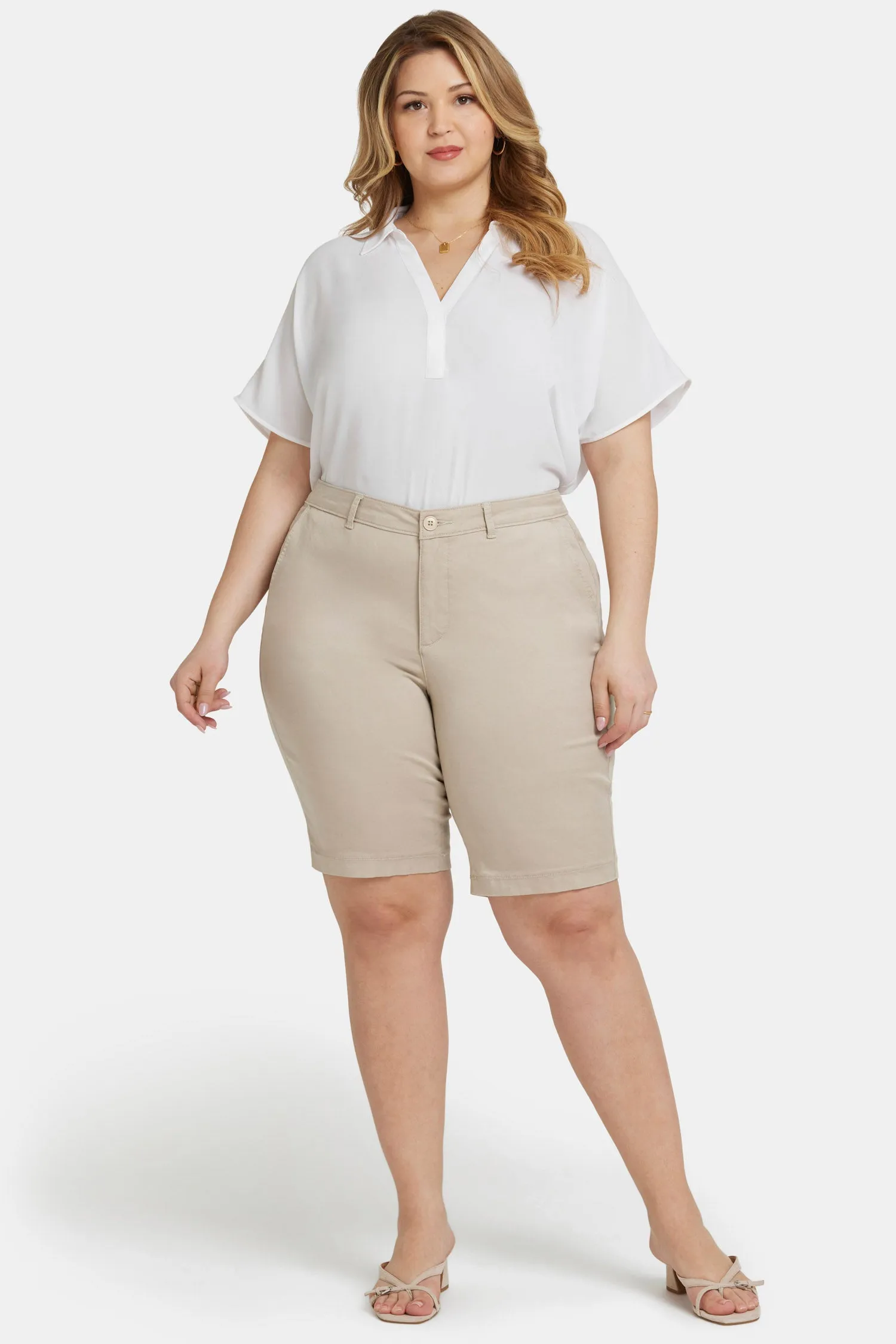 Bermuda Shorts in Plus Size - Feather