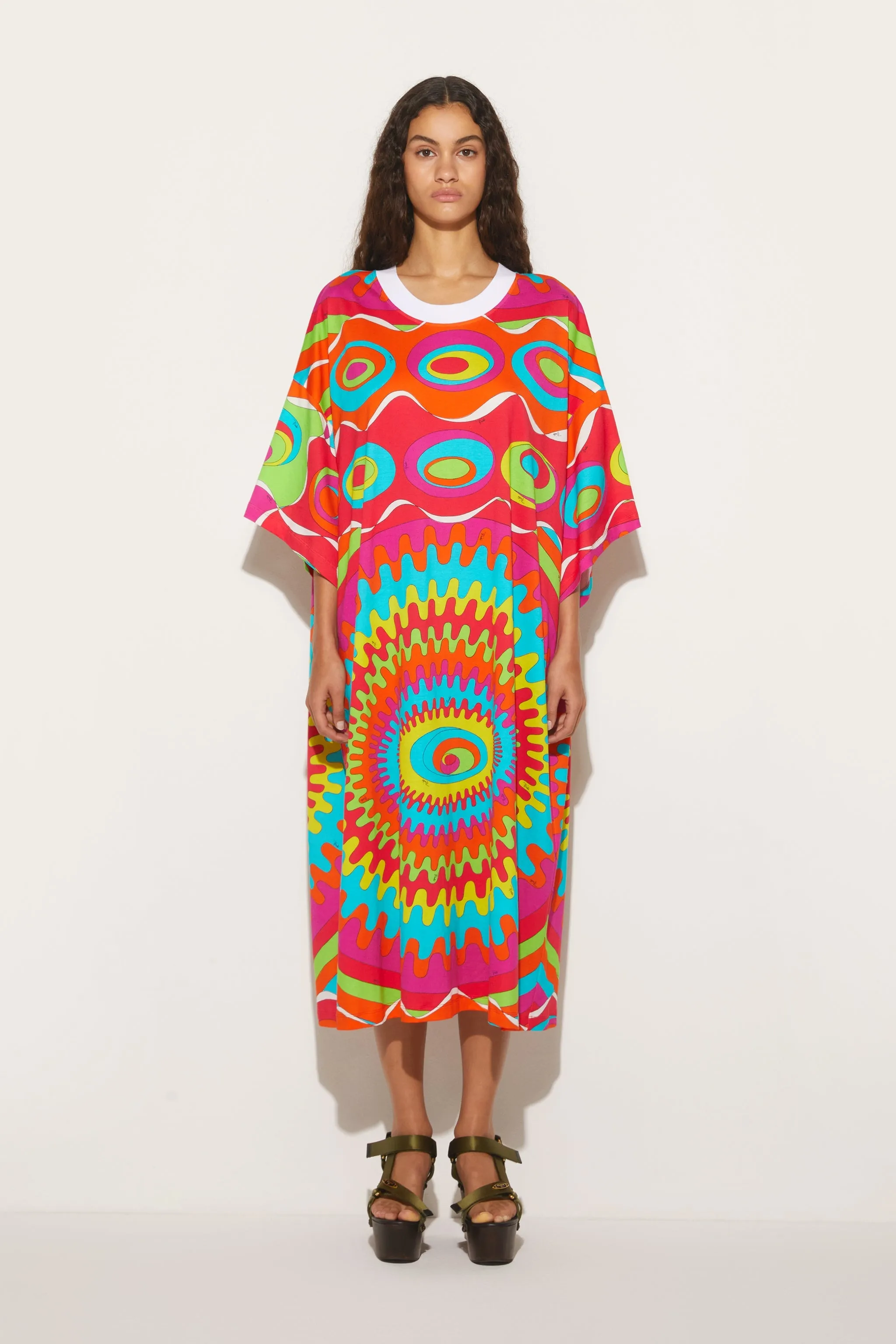 Bersaglio-Print Cotton T-Shirt Dress