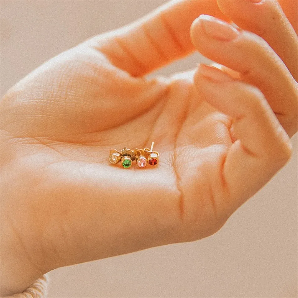 Birthstone Stud Earrings