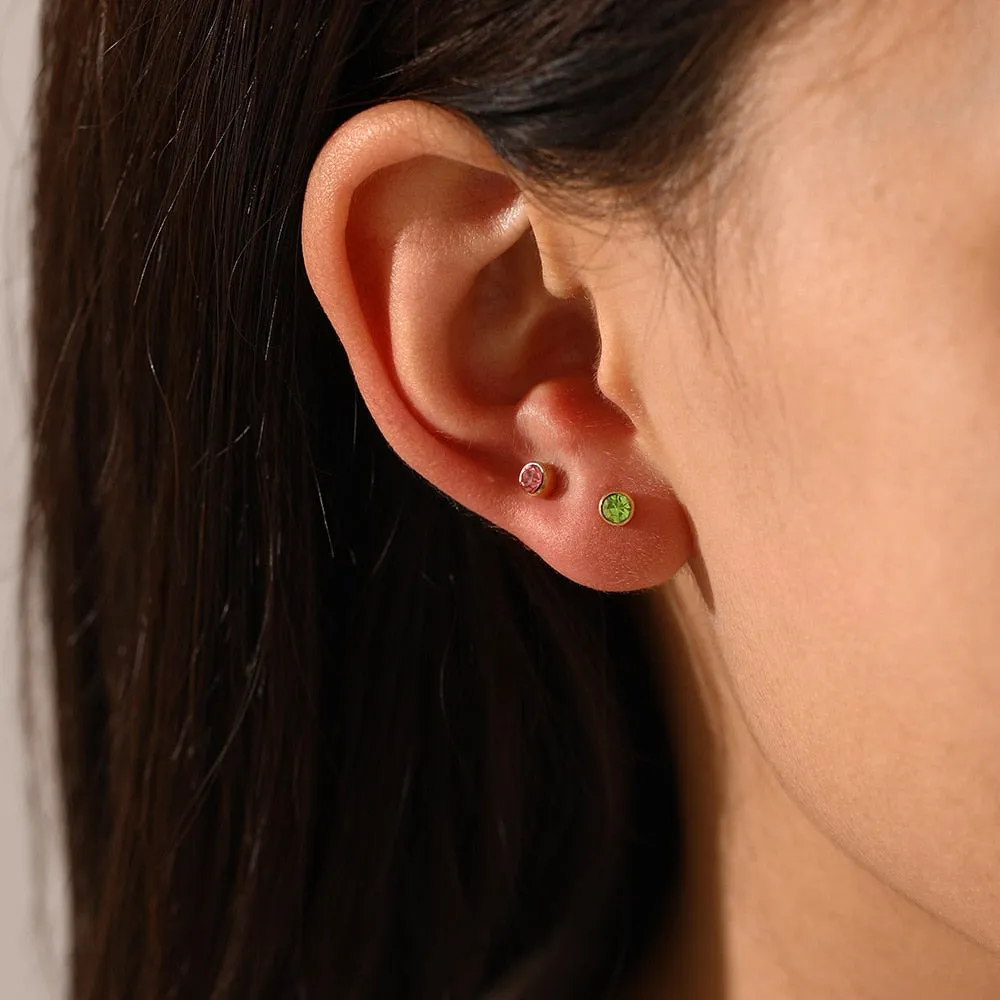 Birthstone Stud Earrings