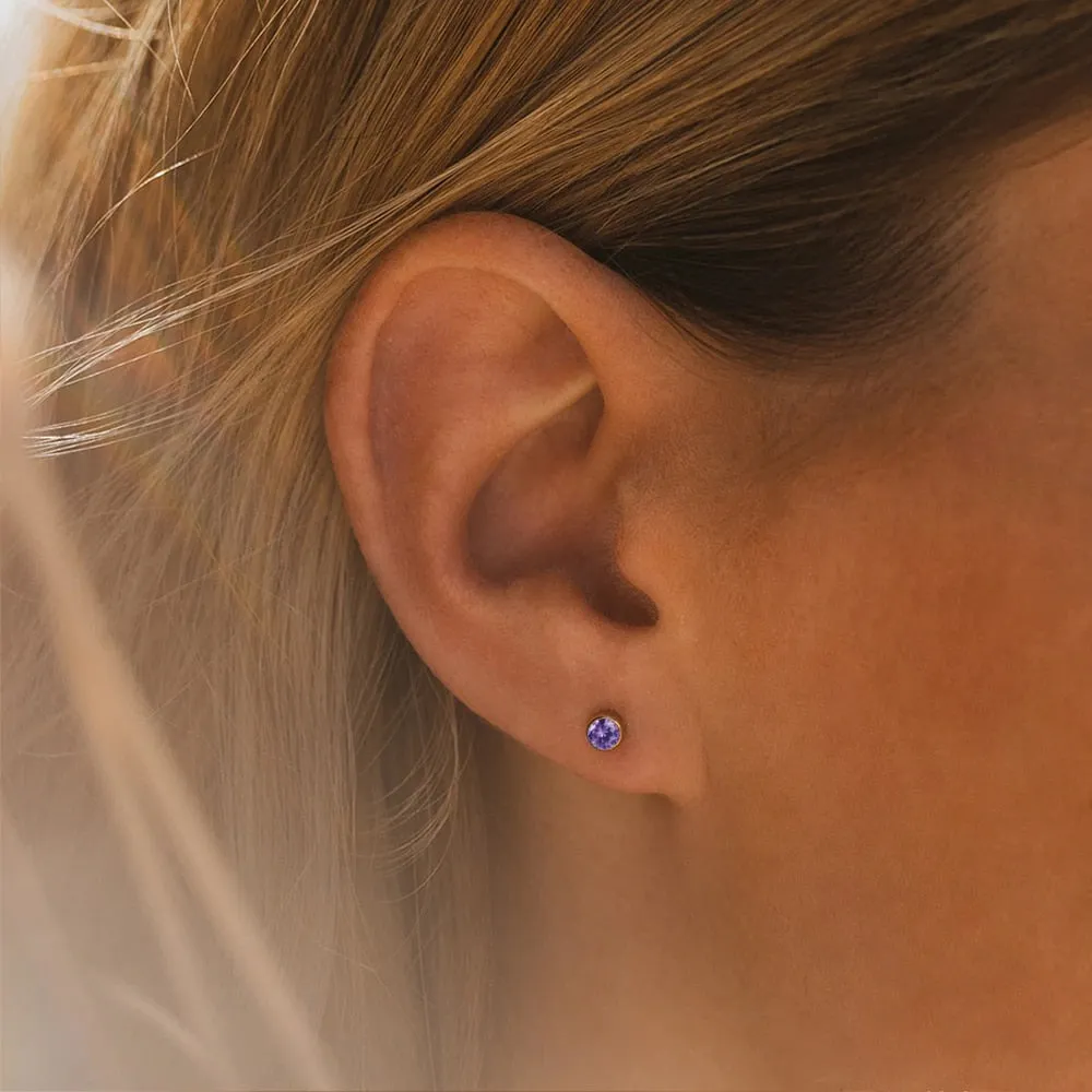 Birthstone Stud Earrings