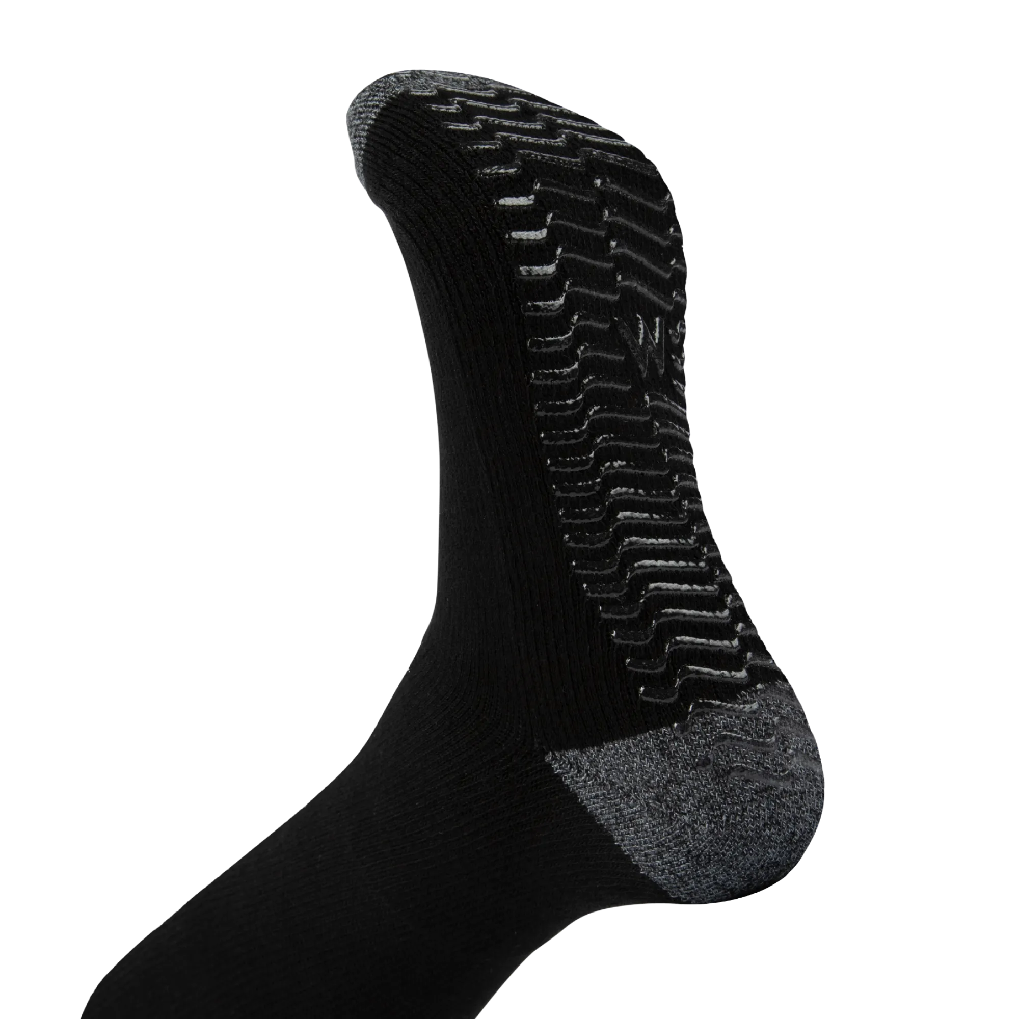 Black Charcoal - Grip Socks - Wide calf